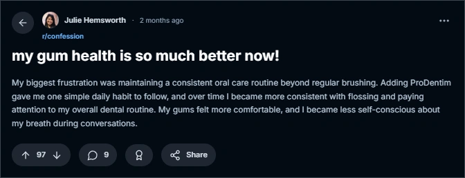 ProDentim reddit reviews