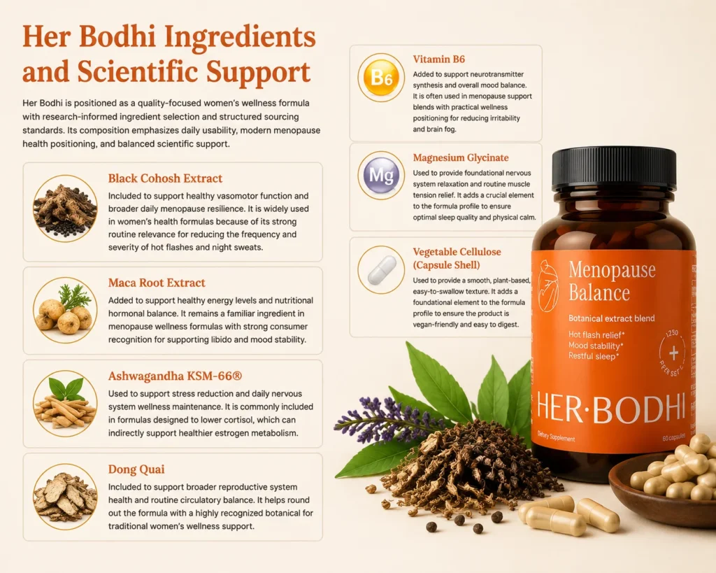 Her Bodhi Ingredients and Scientific Support