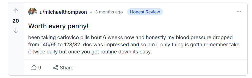 Cariovico Reviews From Reddit