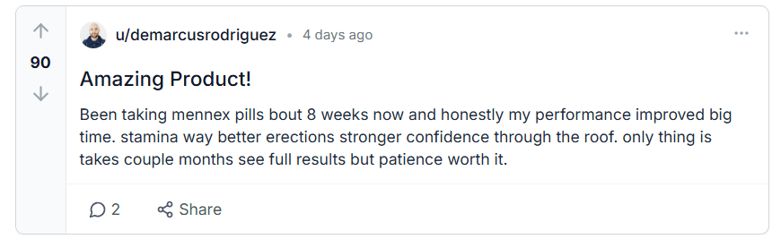 Mennex Reviews From Reddit