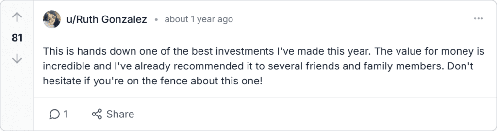 Facebook reviews