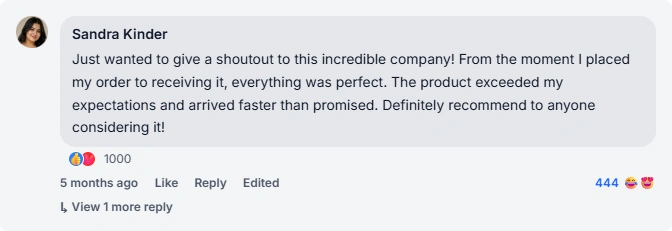 Facebook reviews
