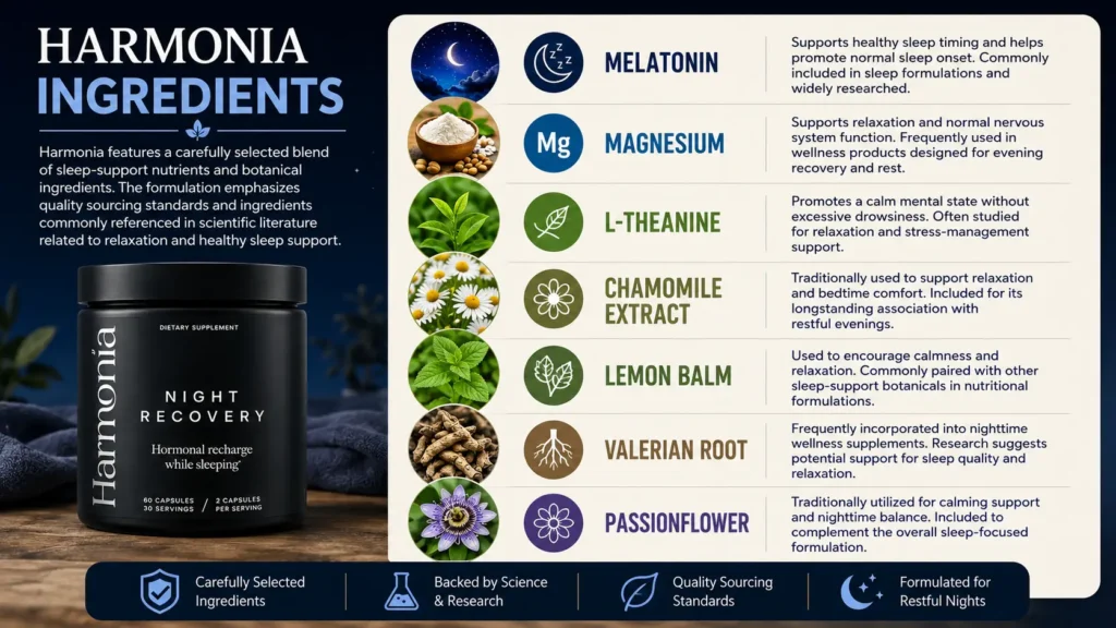 Harmonia Ingredients List