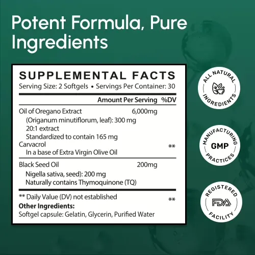 Oil of oregano ingredients