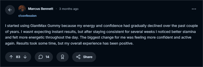 Giant Max reddit reviews