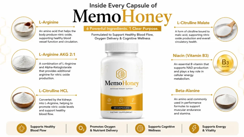 MemoHoney Ingredients List