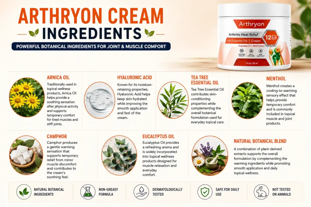 Arthryon Cream Ingredients List