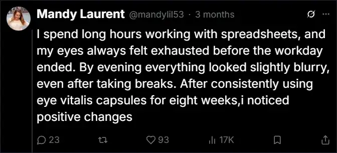 EyeVitalis X Reviews