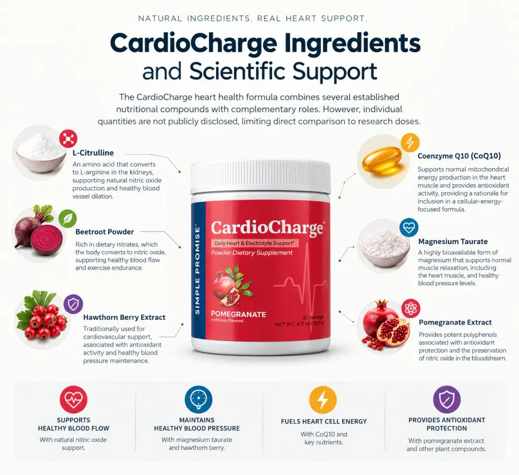 CardioCharge Ingredients and Scientific Support