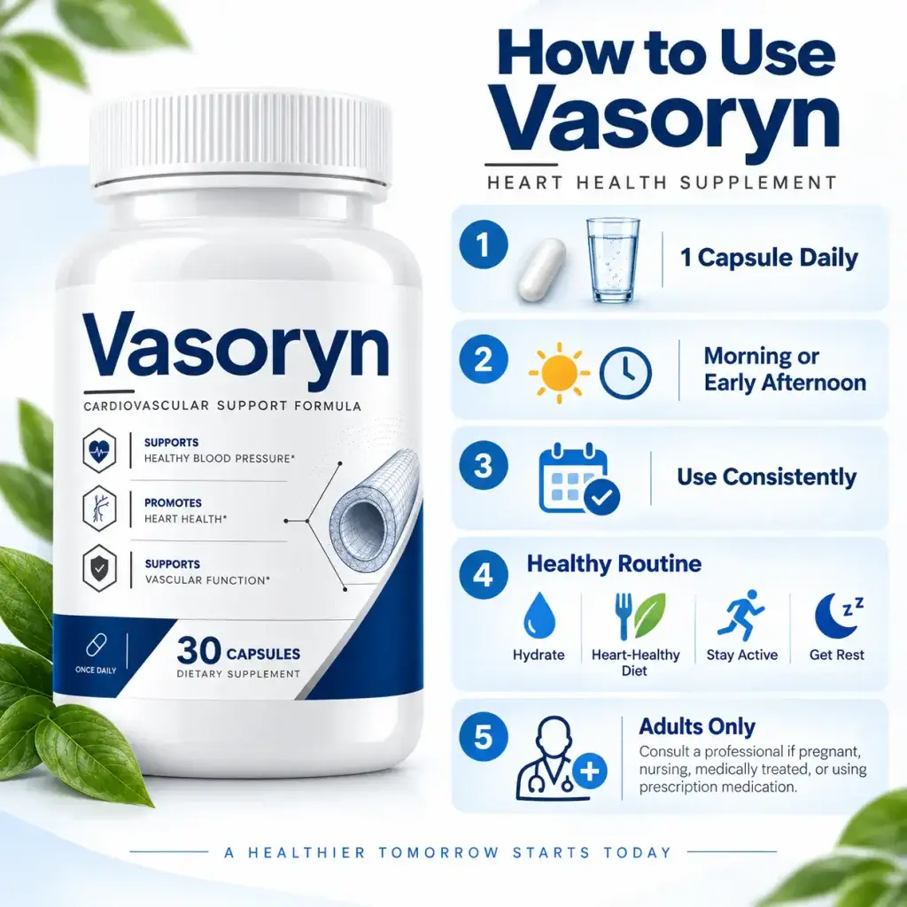 How to Use Vasoryn Heart Health Supplement