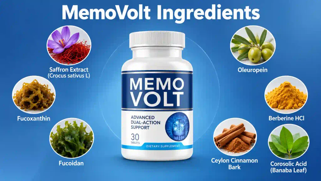 MemoVolt Ingredients List