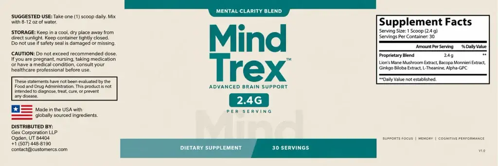 MindTrex Ingredients and Scientific Support