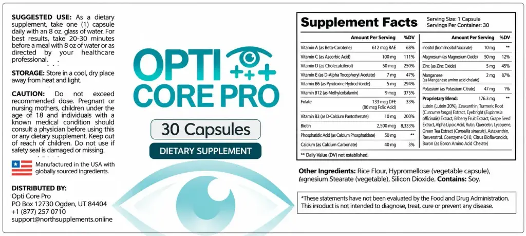 OptiCore Pro Ingredients and Scientific Support