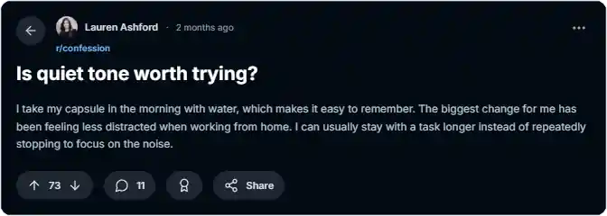 Quiet Tone Reddit Reviews