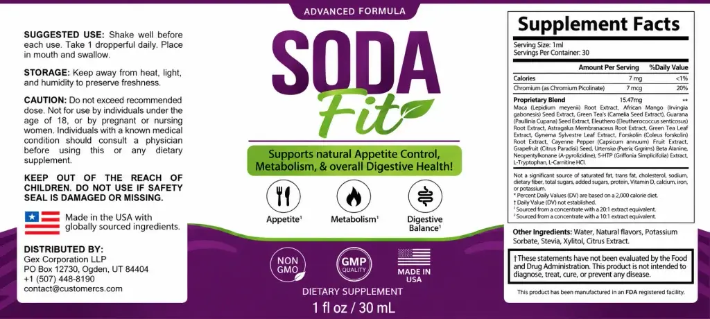 SodaFit Ingredients and Scientific Support